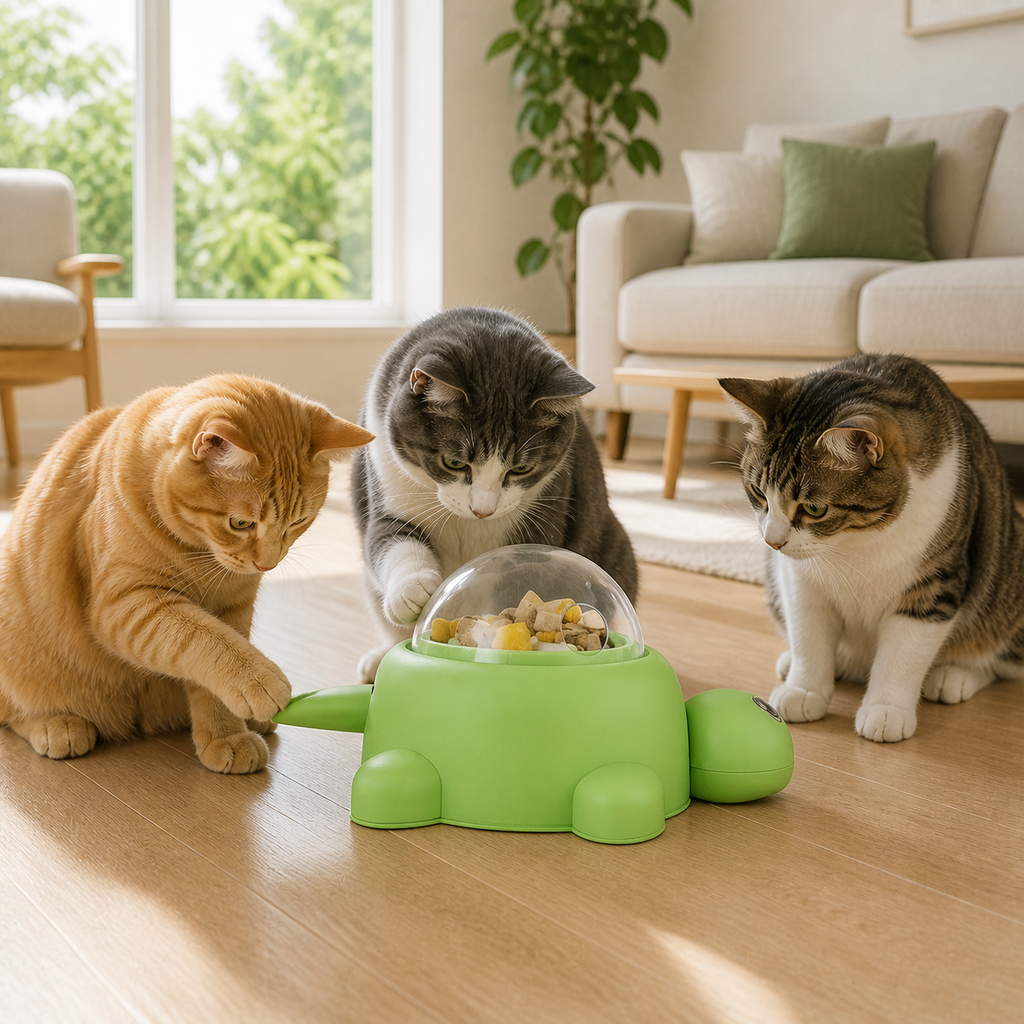 Little Turtle Press-and-Feed Toy