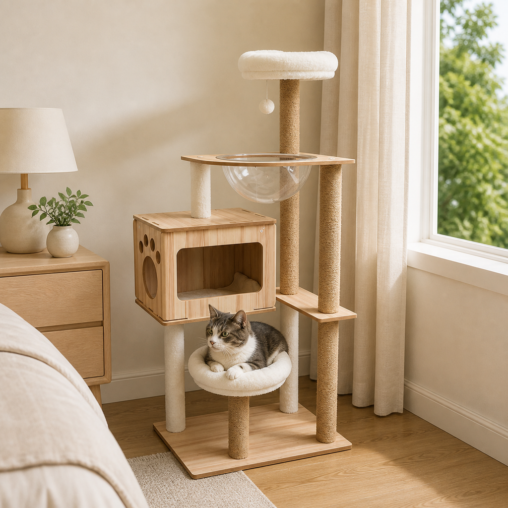 Space Capsule Cat Scratcher Nest