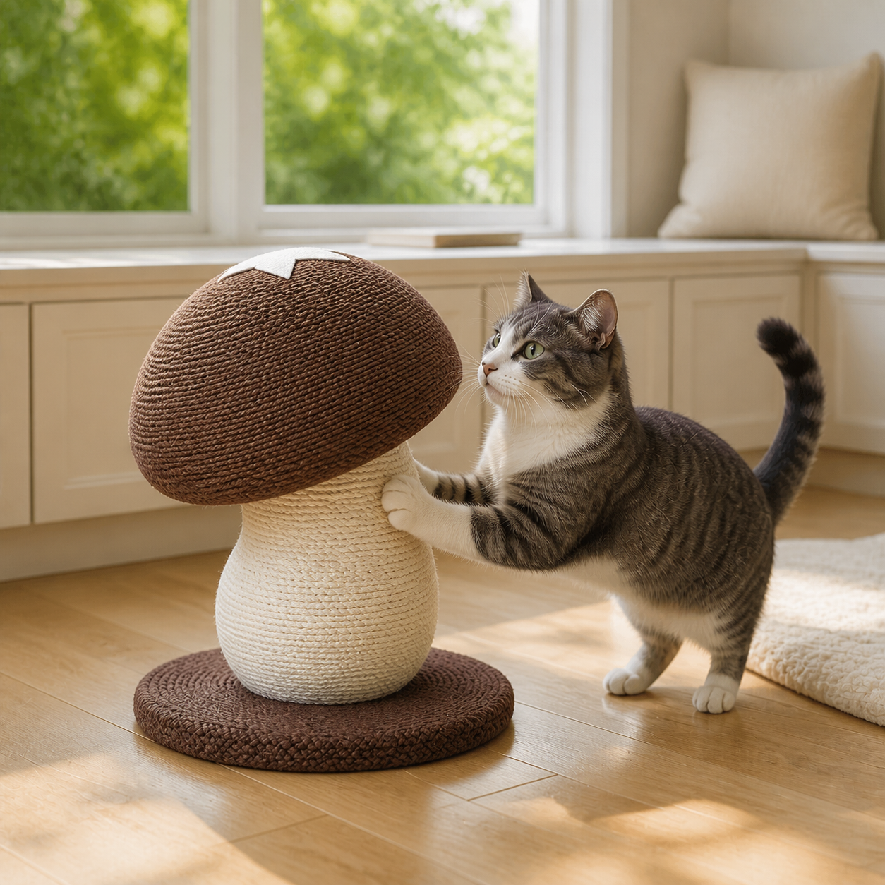 Mushroom Sisal Cat Scratcher