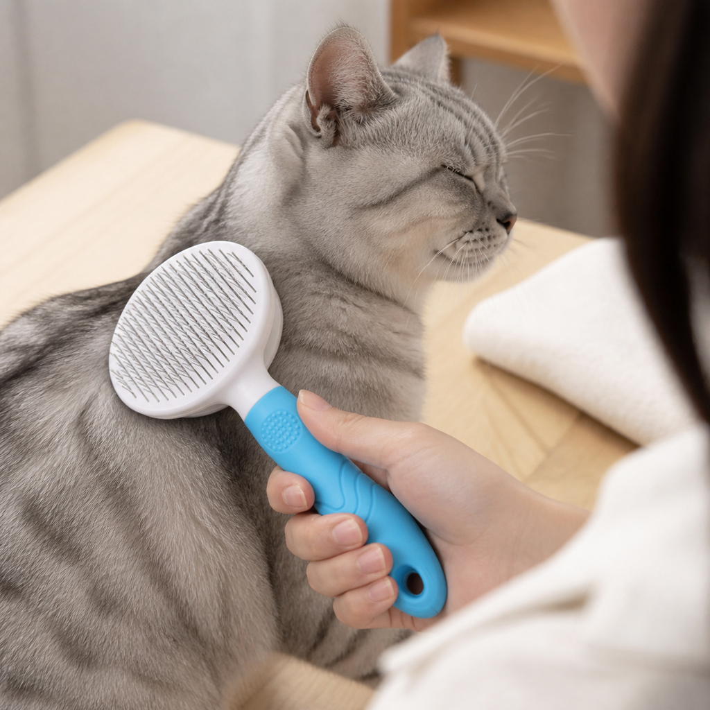Self-Cleaning Cat Slicker Brush