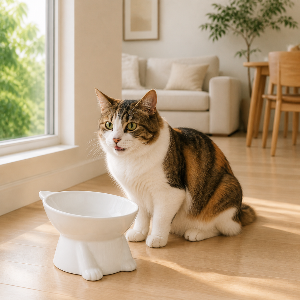 Raised Cat Food Bowl