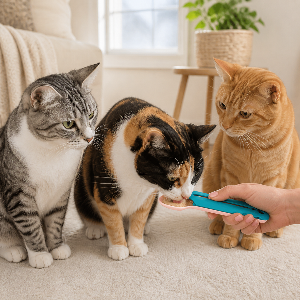 Push-Button Cat Treat Spoon