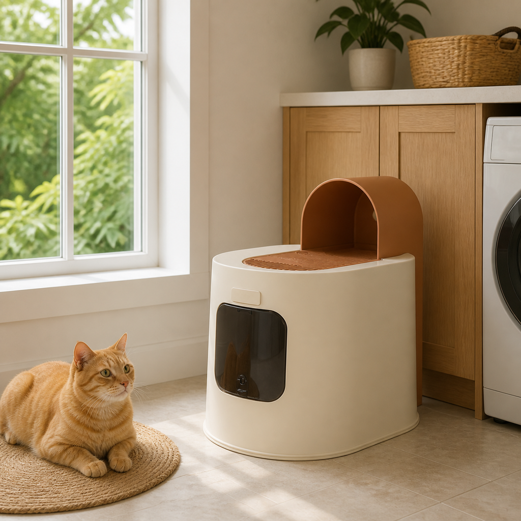 Top-Entry Enclosed Cat Litter Box
