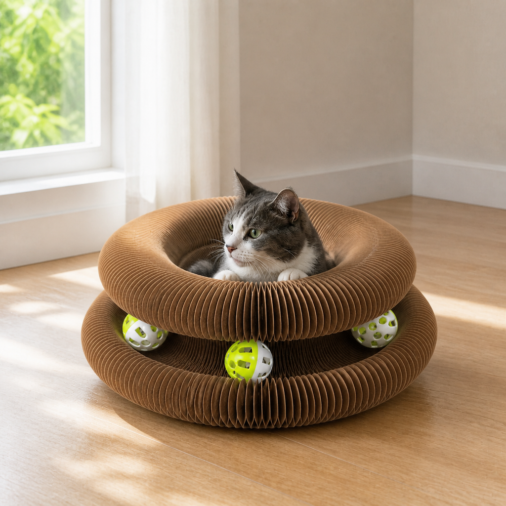 Magnetic Kitty Kurls Cat Scratcher