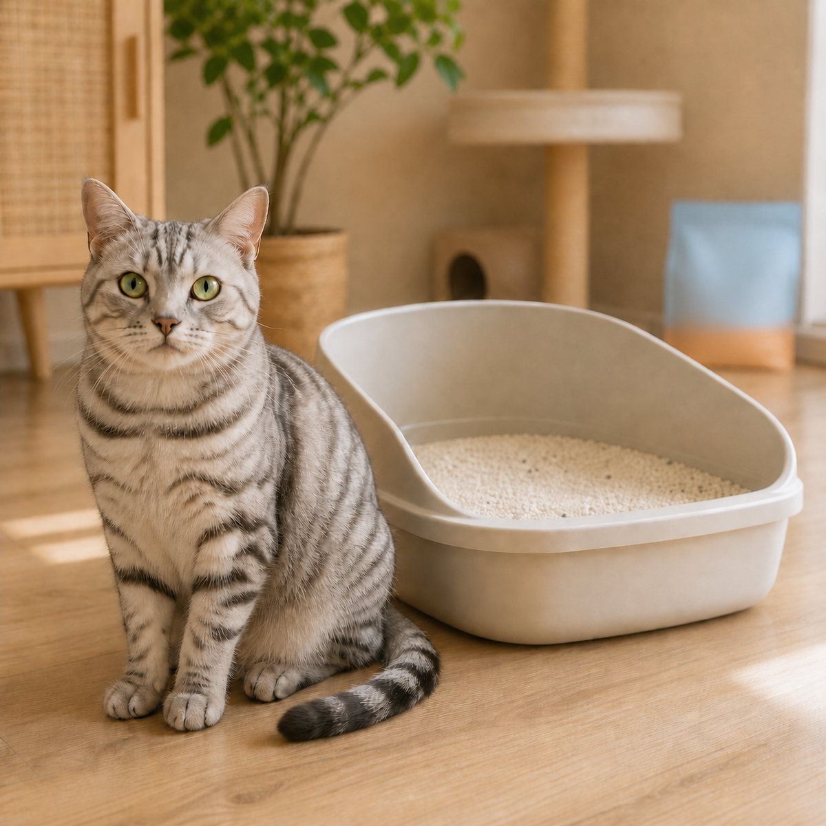 Odor-Control Fine-Grain Cassava Blend Cat Litter | Fast Clumping, Low Dust & Easy Scooping | 2kg