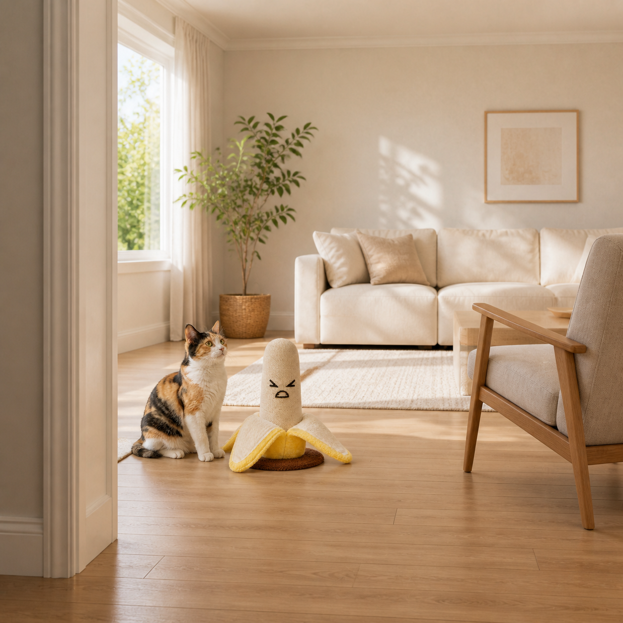 Banana Sisal Cat Scratching Post