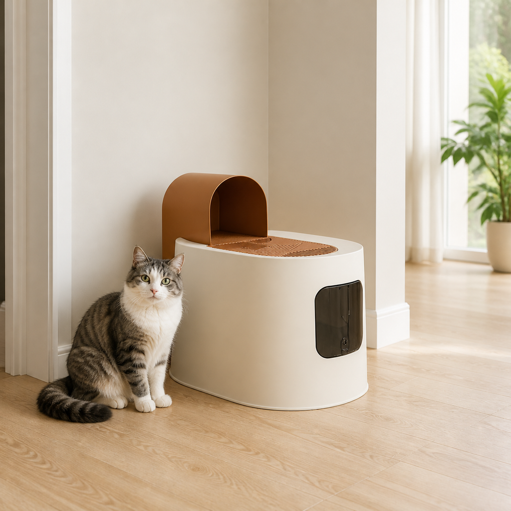 Top-Entry Enclosed Cat Litter Box