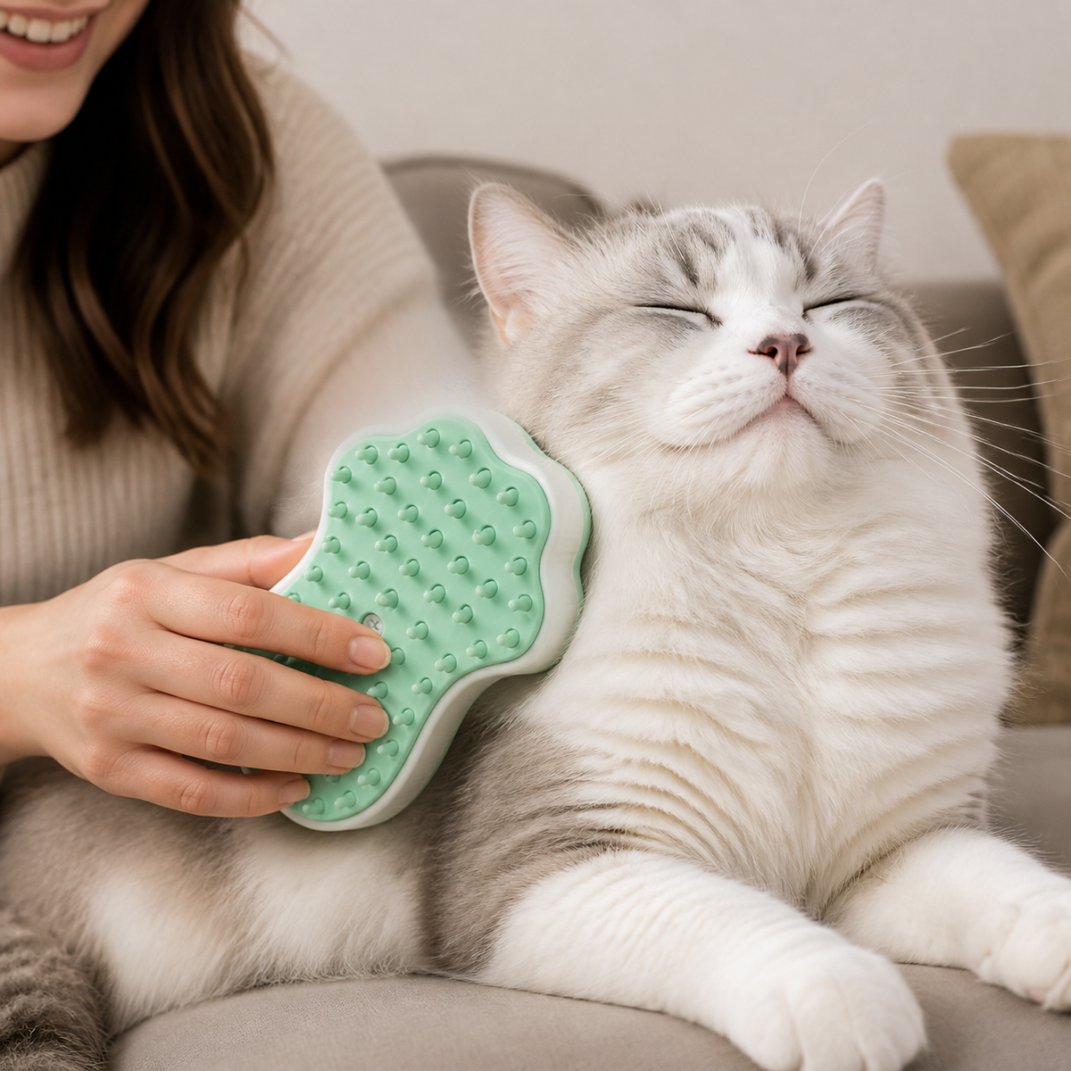 Cat Paw Spray Grooming Brush