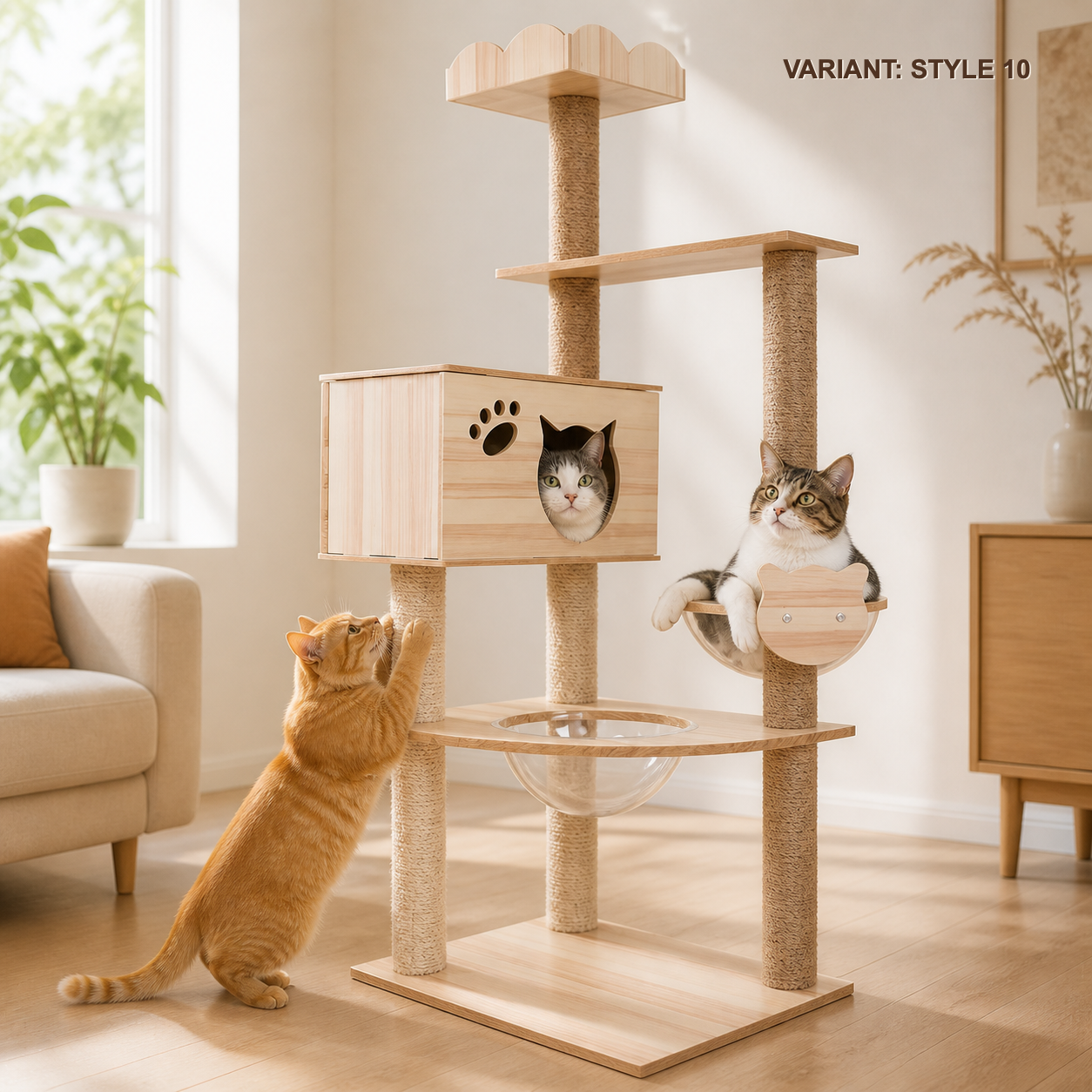 Space Capsule Cat Scratcher Nest