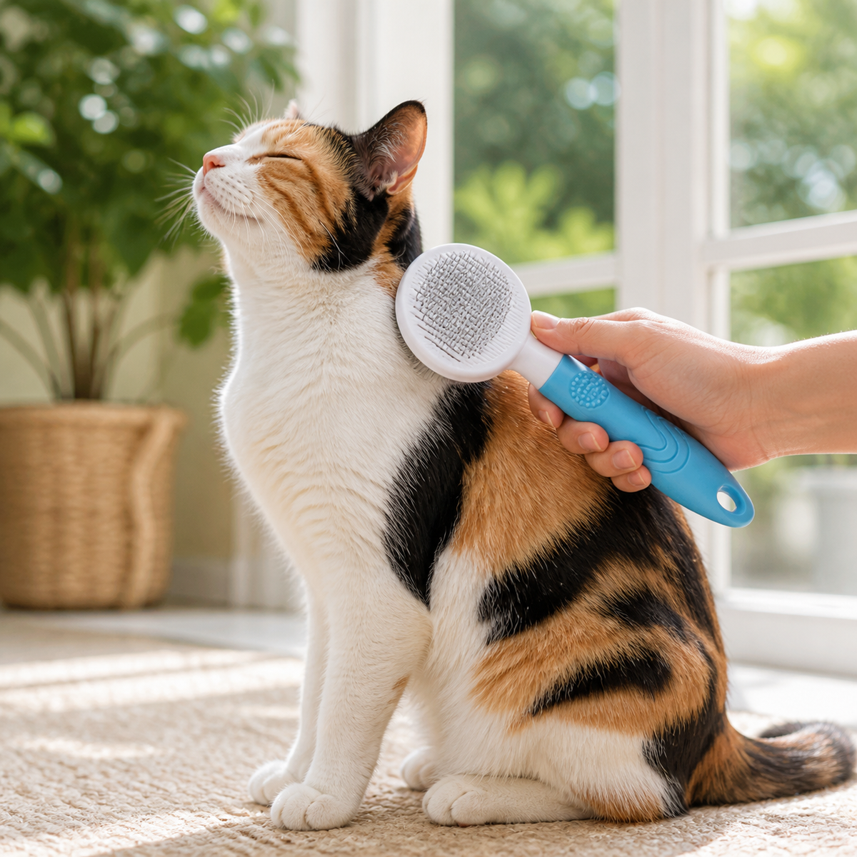 Self-Cleaning Cat Slicker Brush