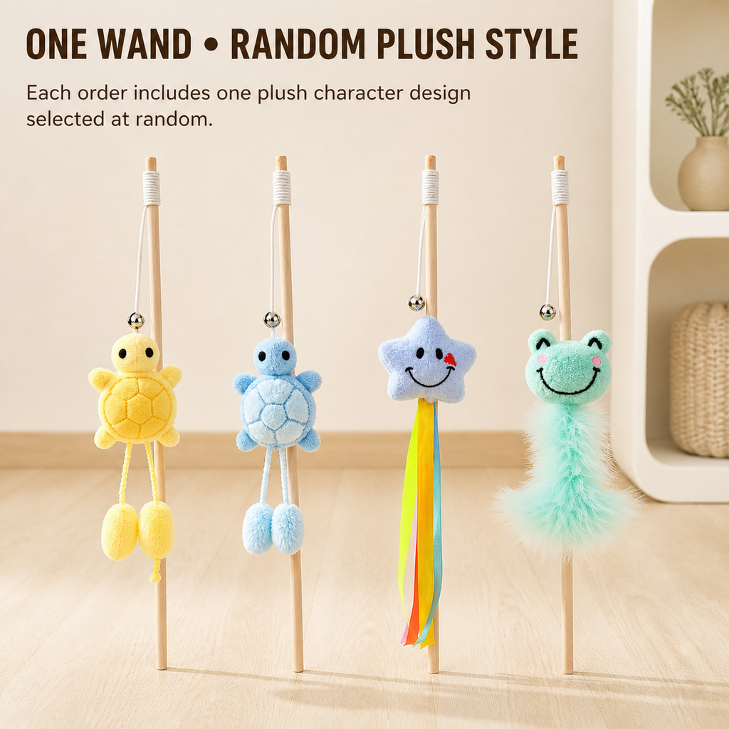 Wooden Cat Teaser Wand