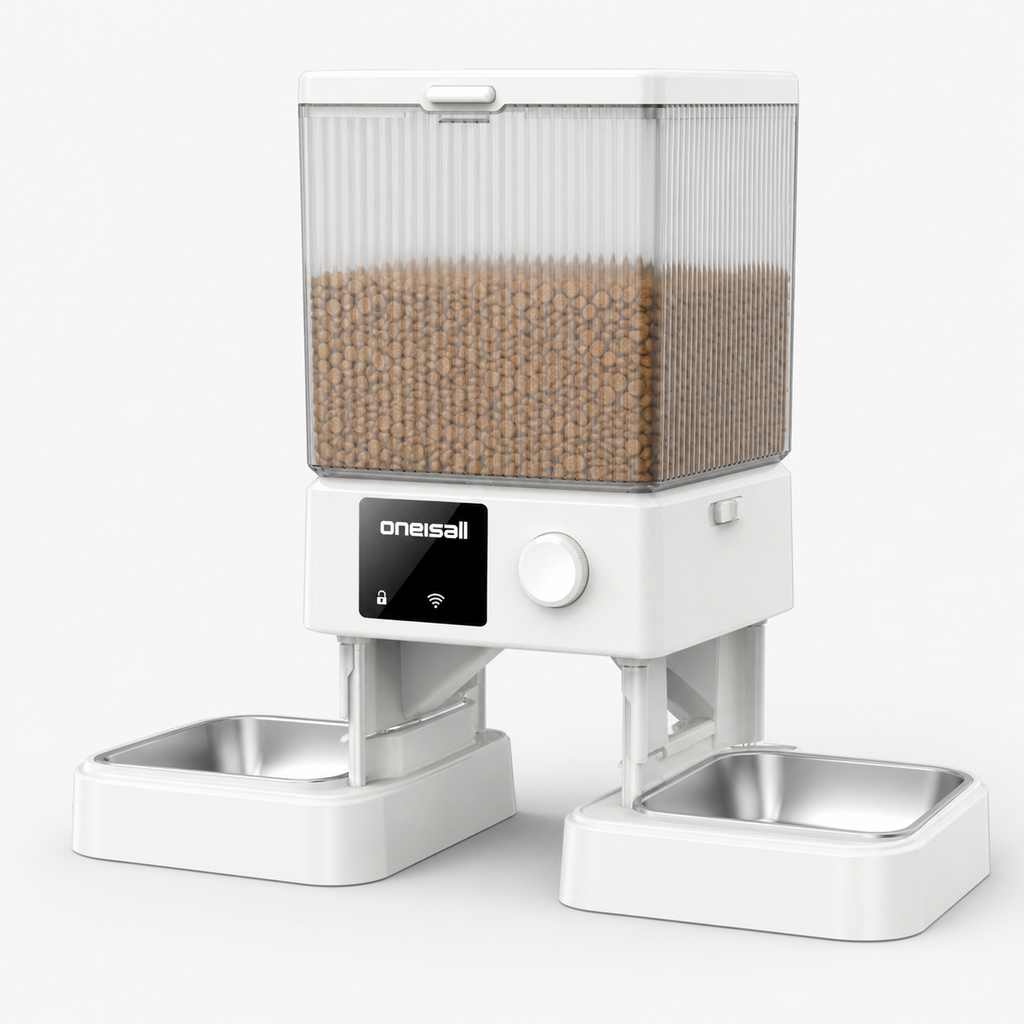 Dual-Bowl Automatic Cat Feeder