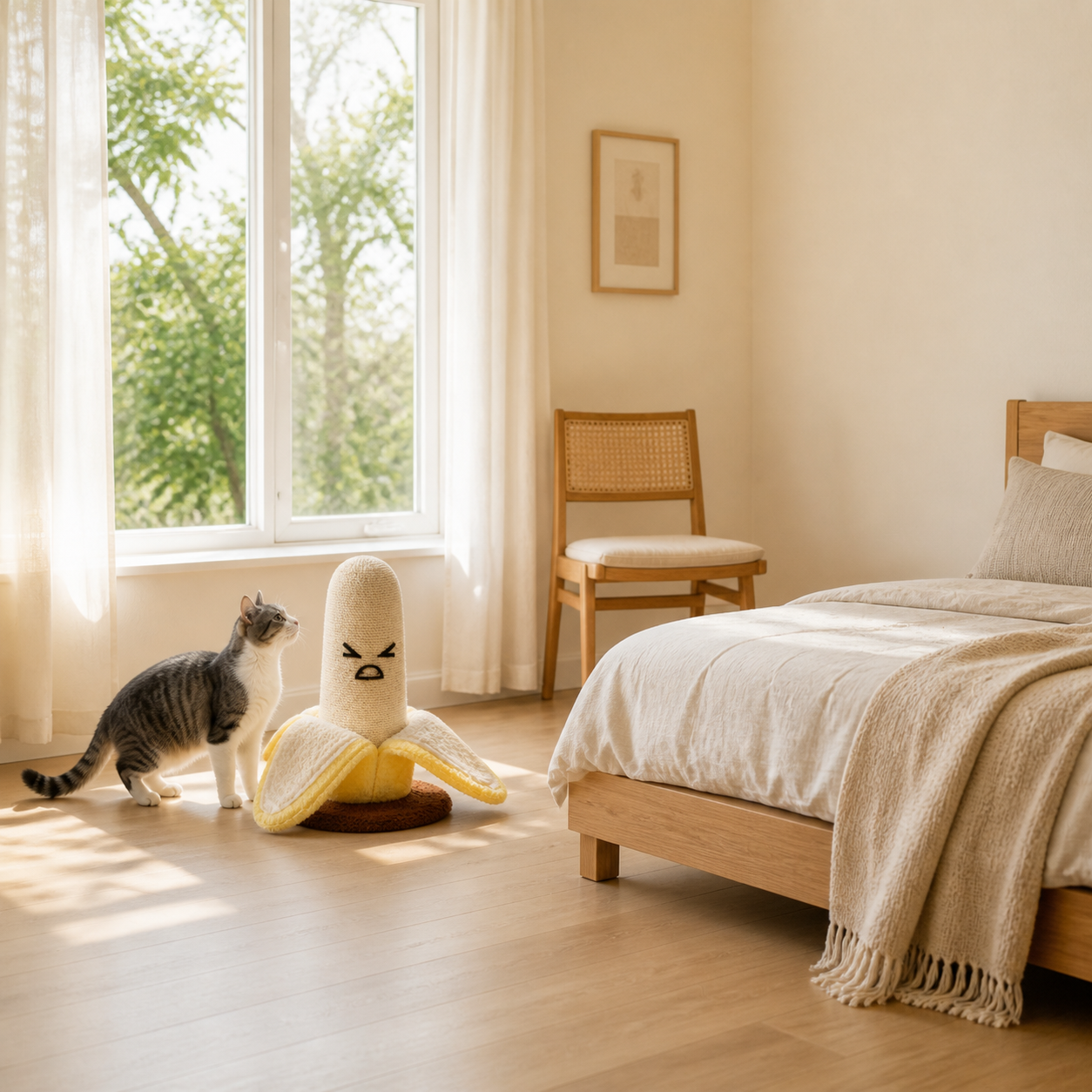 Banana Sisal Cat Scratching Post