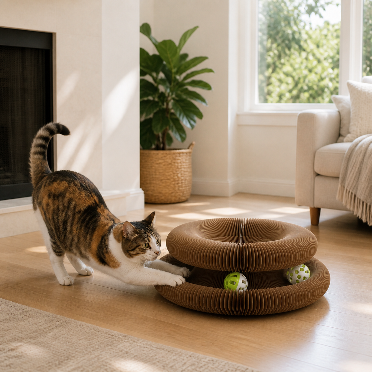 Magnetic Kitty Kurls Cat Scratcher