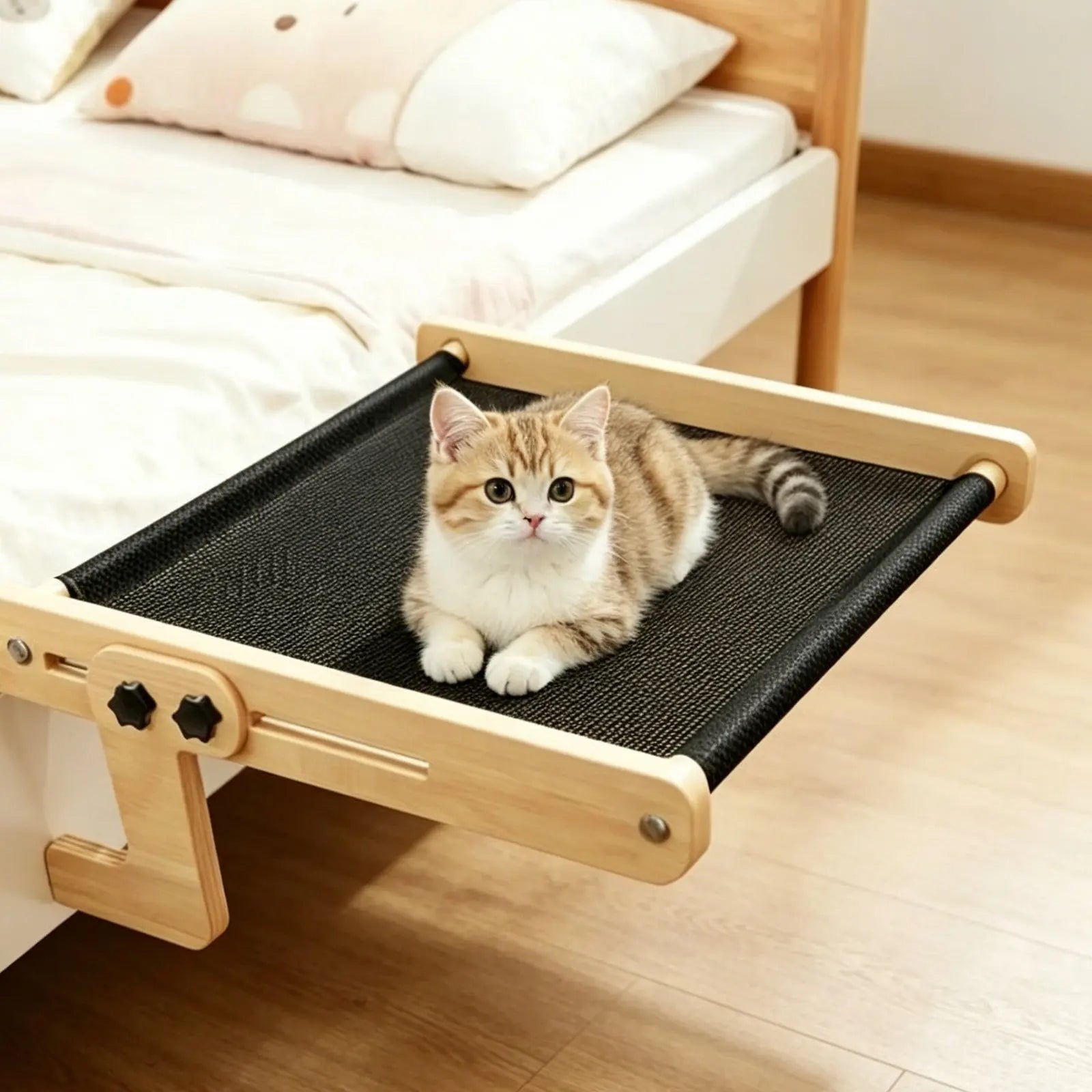 Window-Mounted Cat Perch Bed