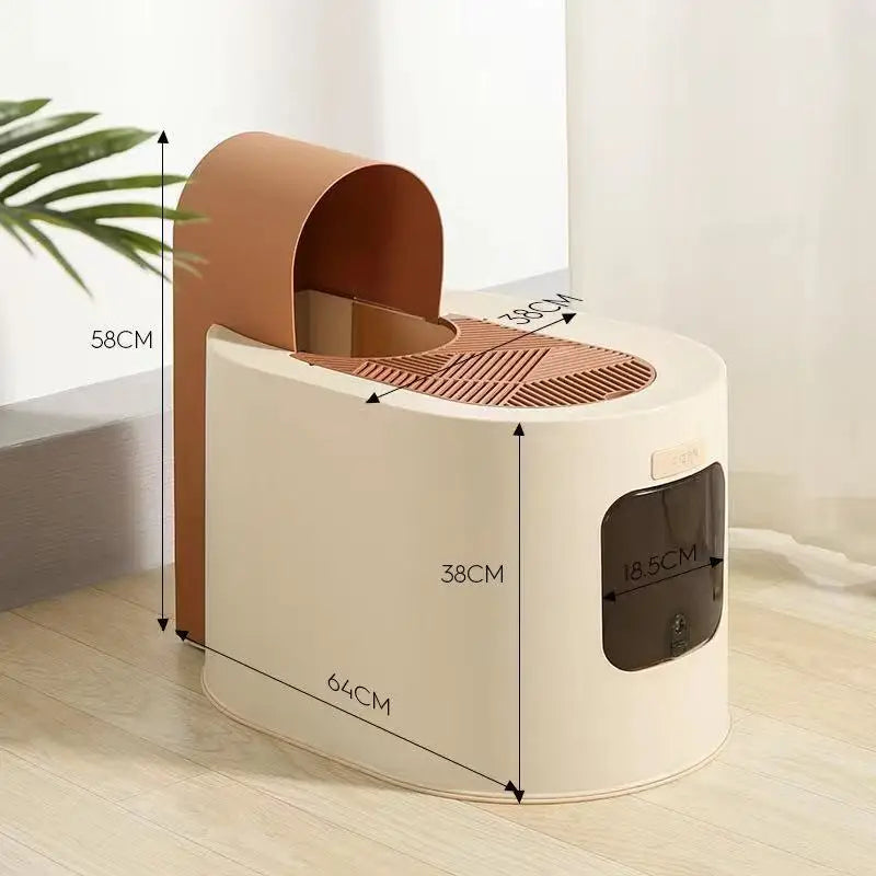 Top-Entry Enclosed Cat Litter Box