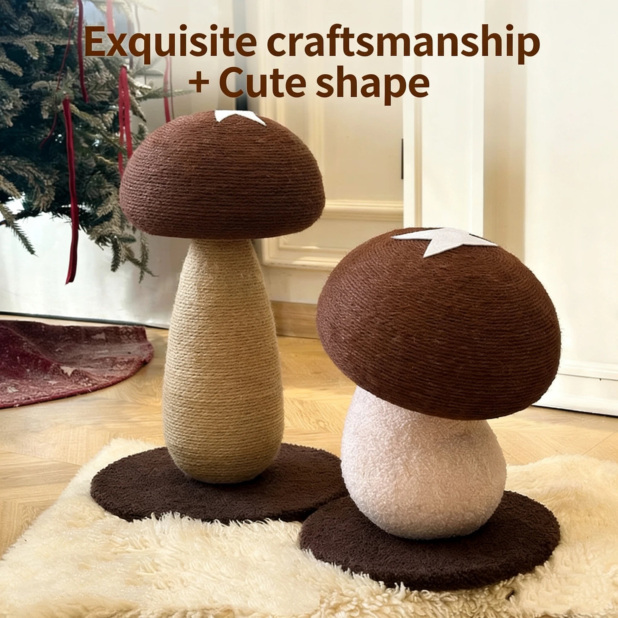 Mushroom Sisal Cat Scratcher