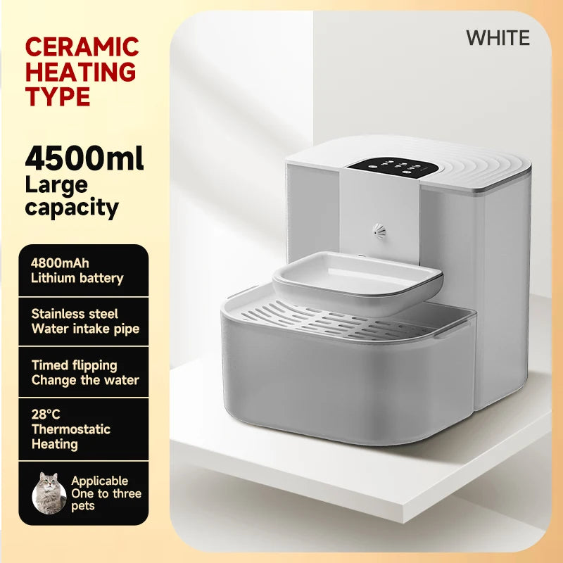 4.5L Wireless Cat Water Fountain