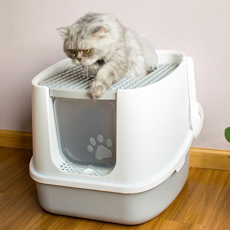 Anti-Splash Enclosed Litter Box