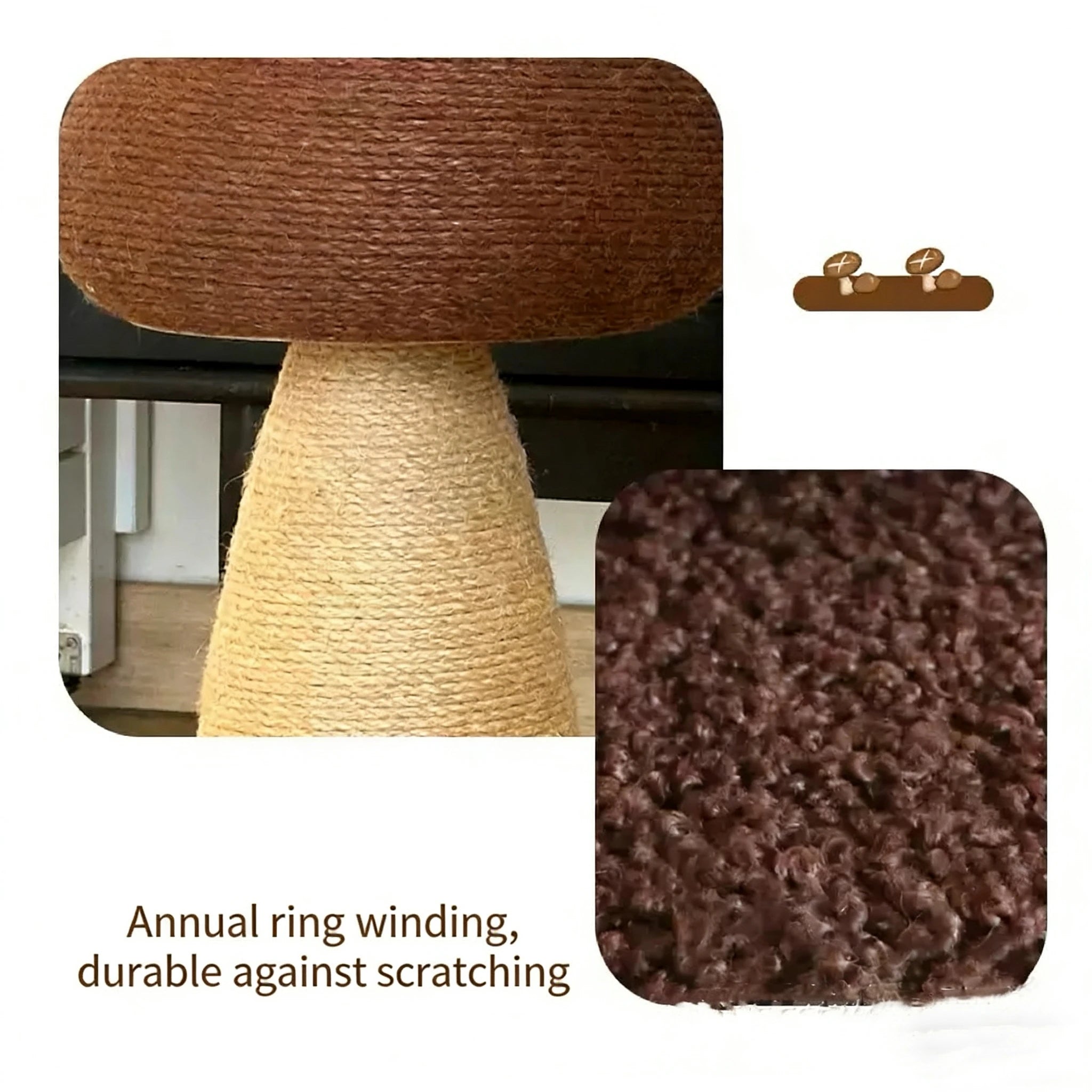 Mushroom Sisal Cat Scratcher