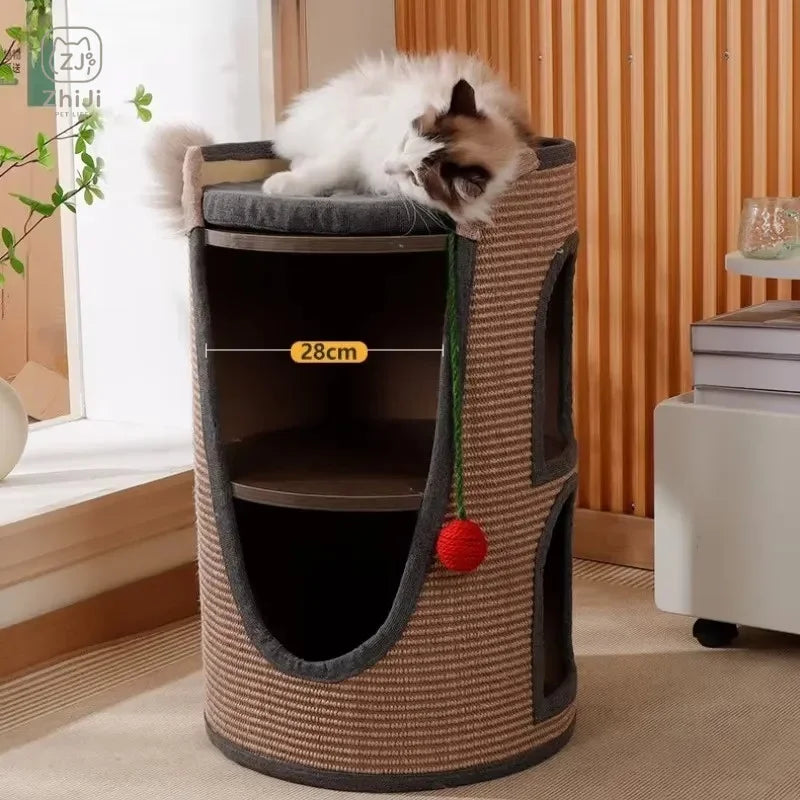 Multi-Level Sisal Cat Tree