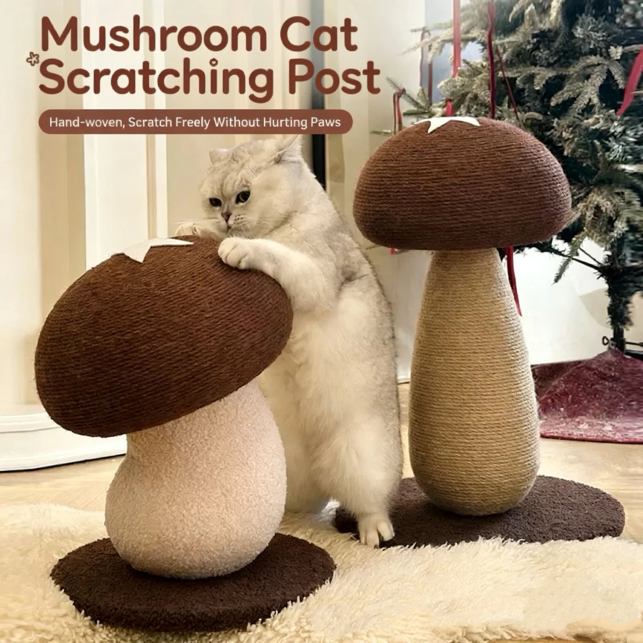 Mushroom Sisal Cat Scratcher