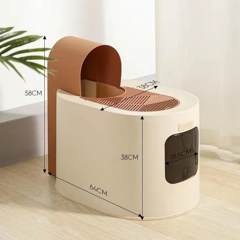 Top-Entry Enclosed Cat Litter Box