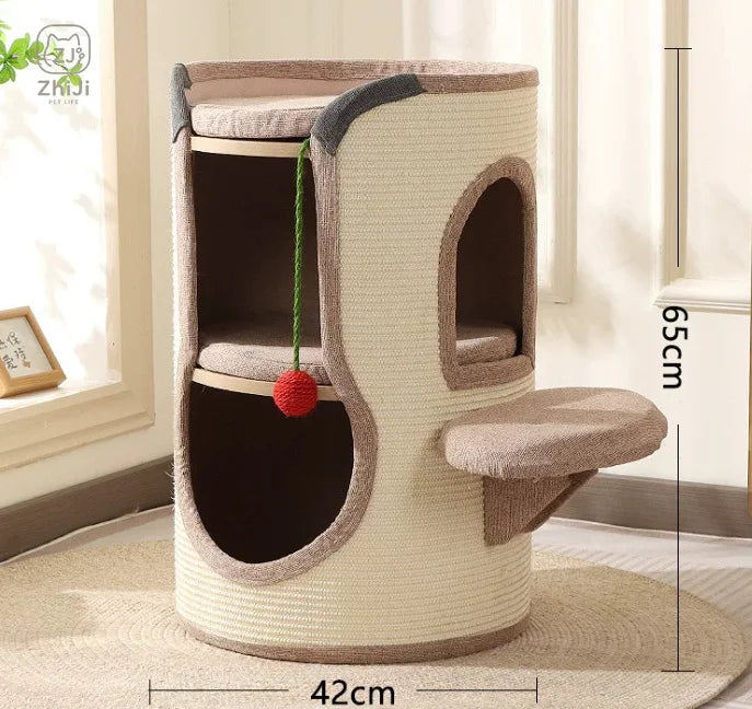 Multi-Level Sisal Cat Tree