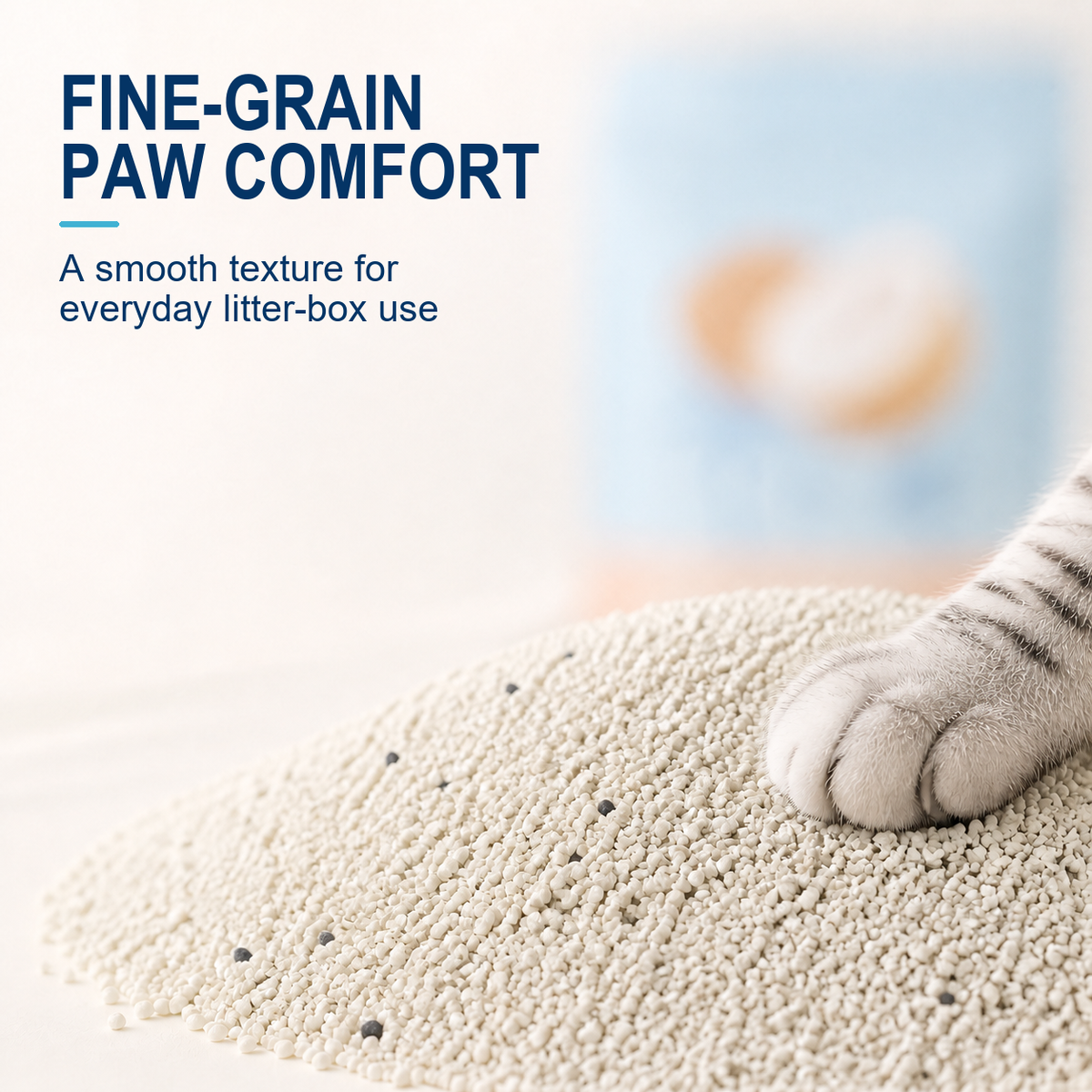 Odor-Control Fine-Grain Cassava Blend Cat Litter | Fast Clumping, Low Dust & Easy Scooping | 2kg