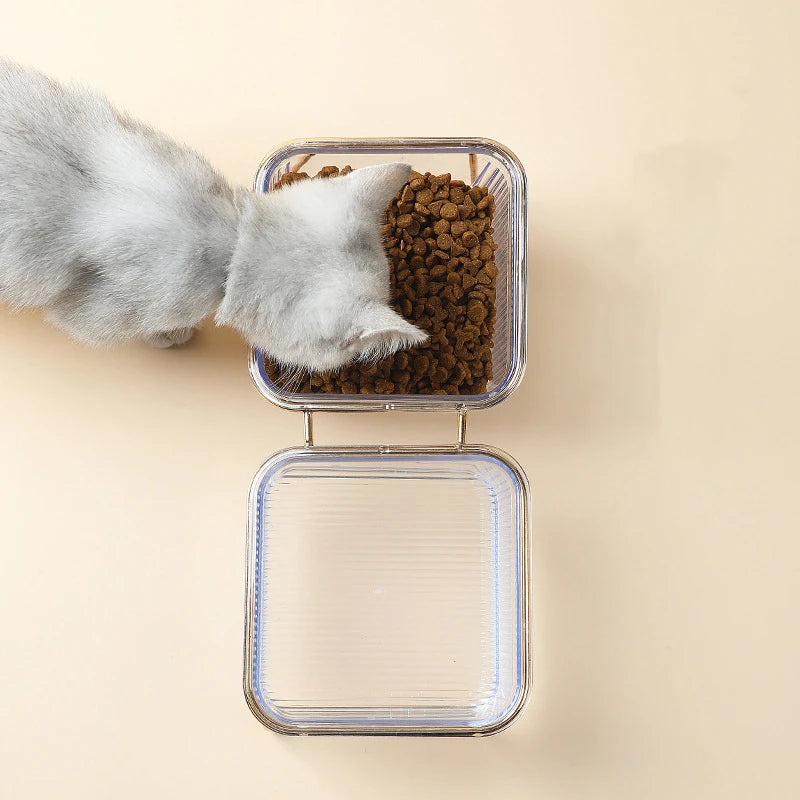 Raised Transparent Cat Bowl