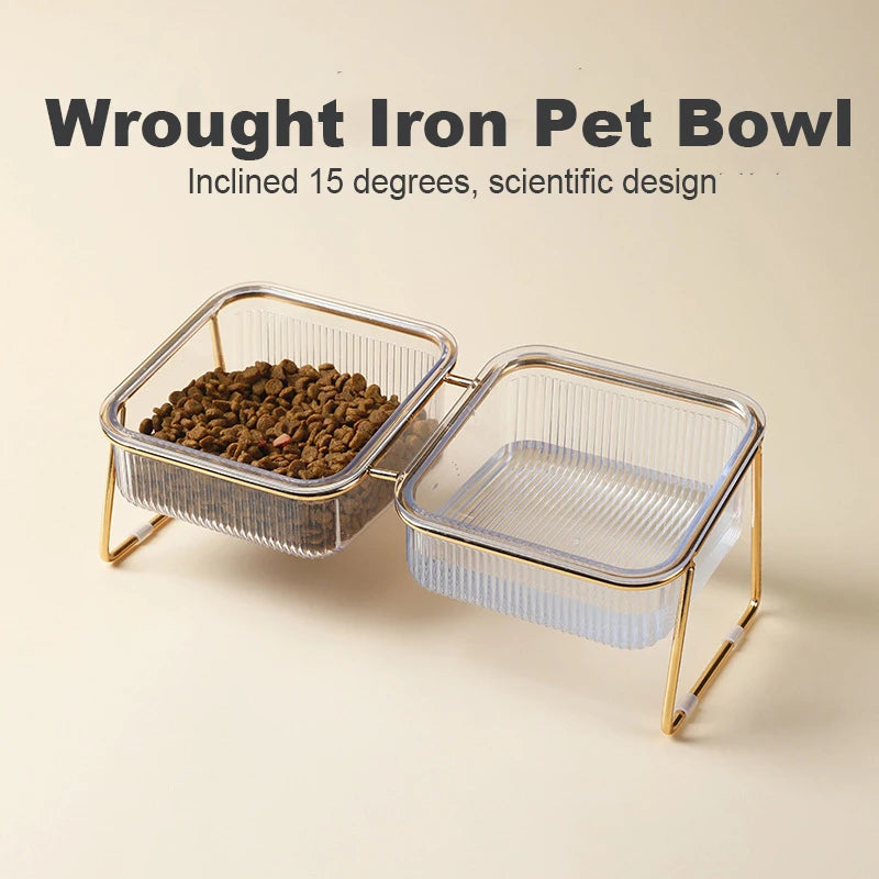 Raised Transparent Cat Bowl