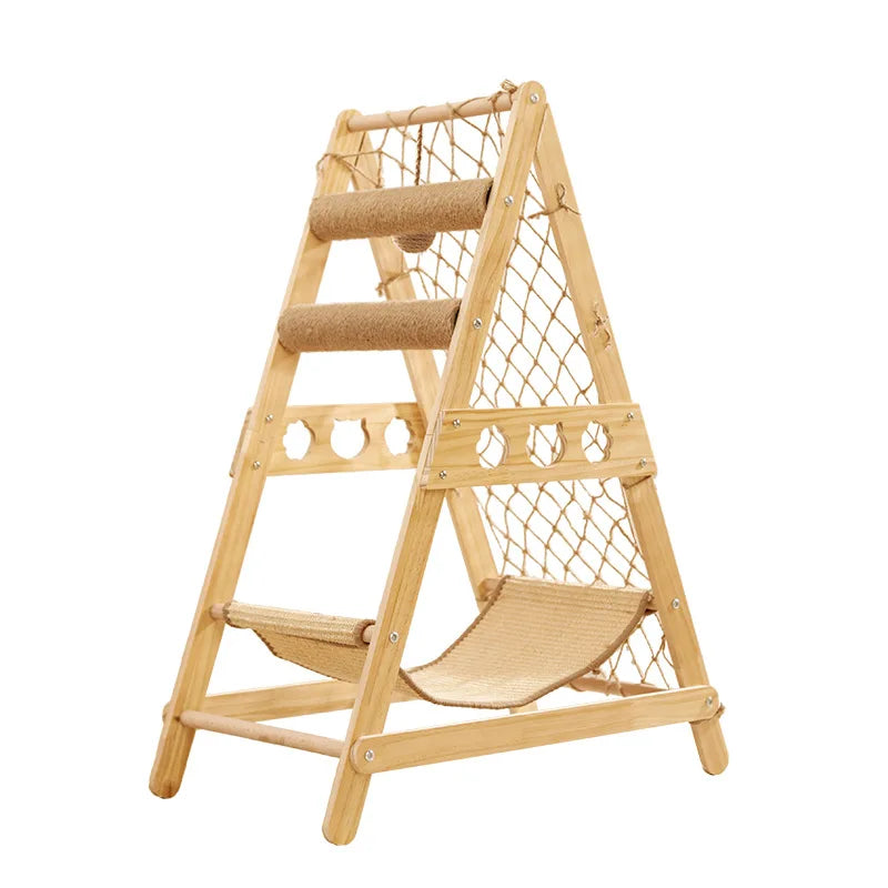 Solid Wood Cat Tree Tower