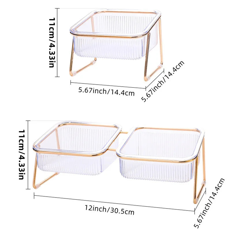 Raised Transparent Cat Bowl