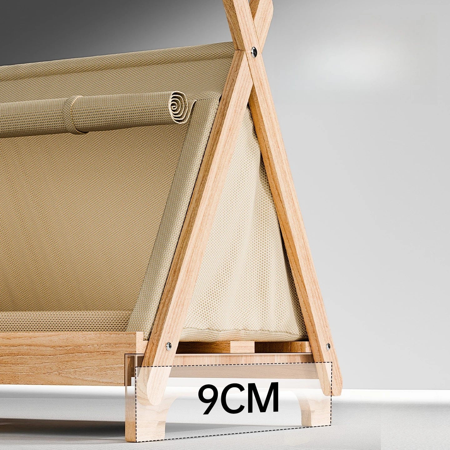 Wooden Window Cat Tent Bed