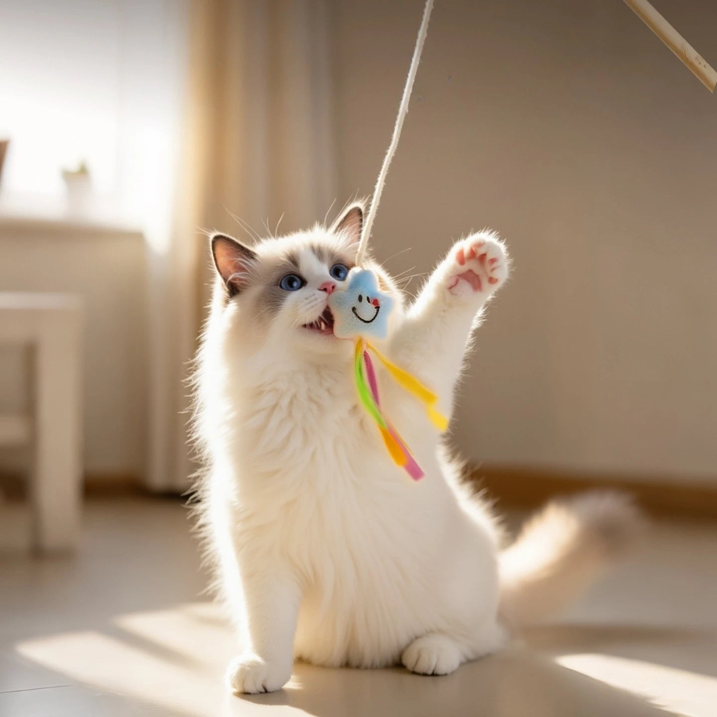 Wooden Cat Teaser Wand