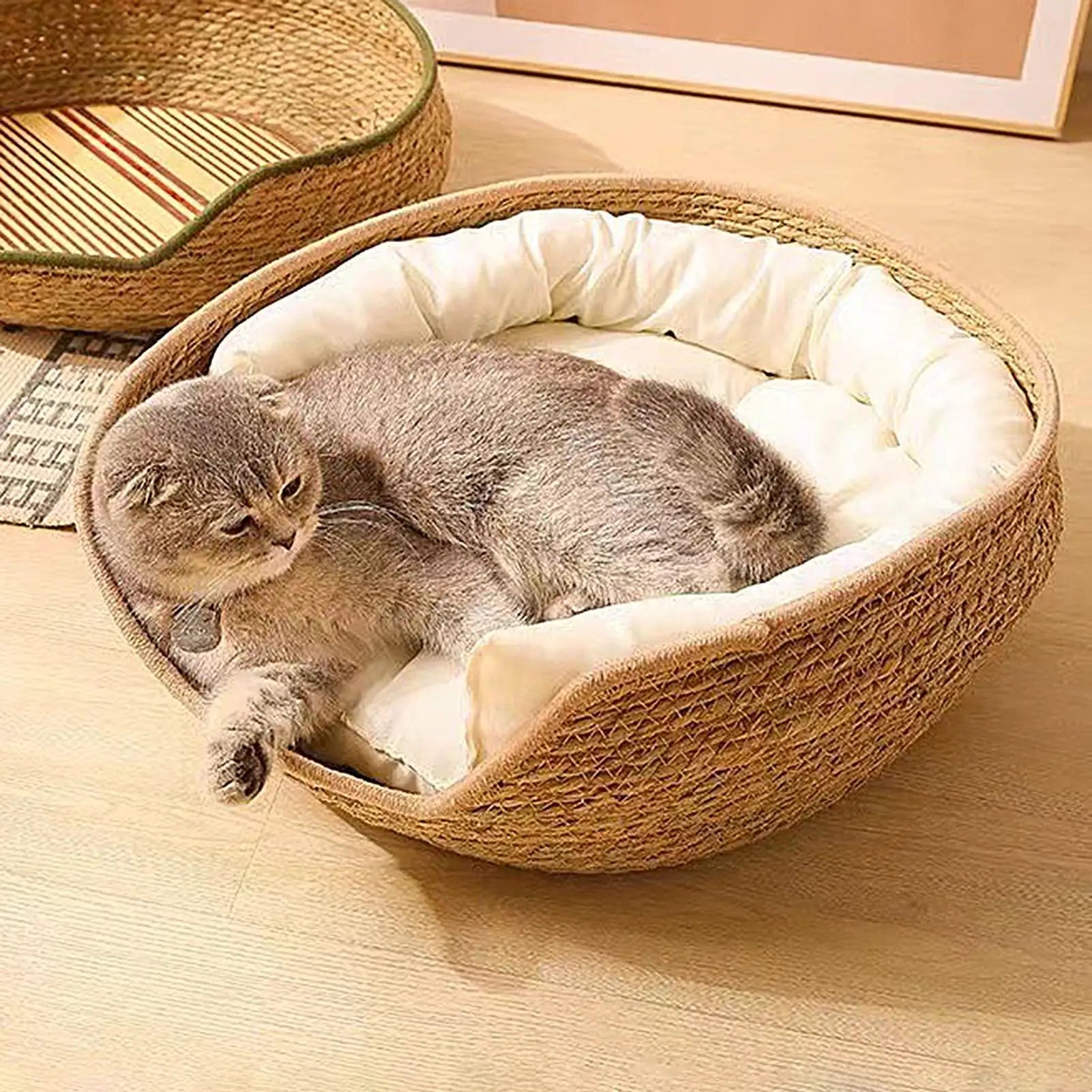 Cotton Rope Cat Basket Bed