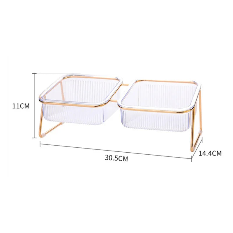 Raised Transparent Cat Bowl