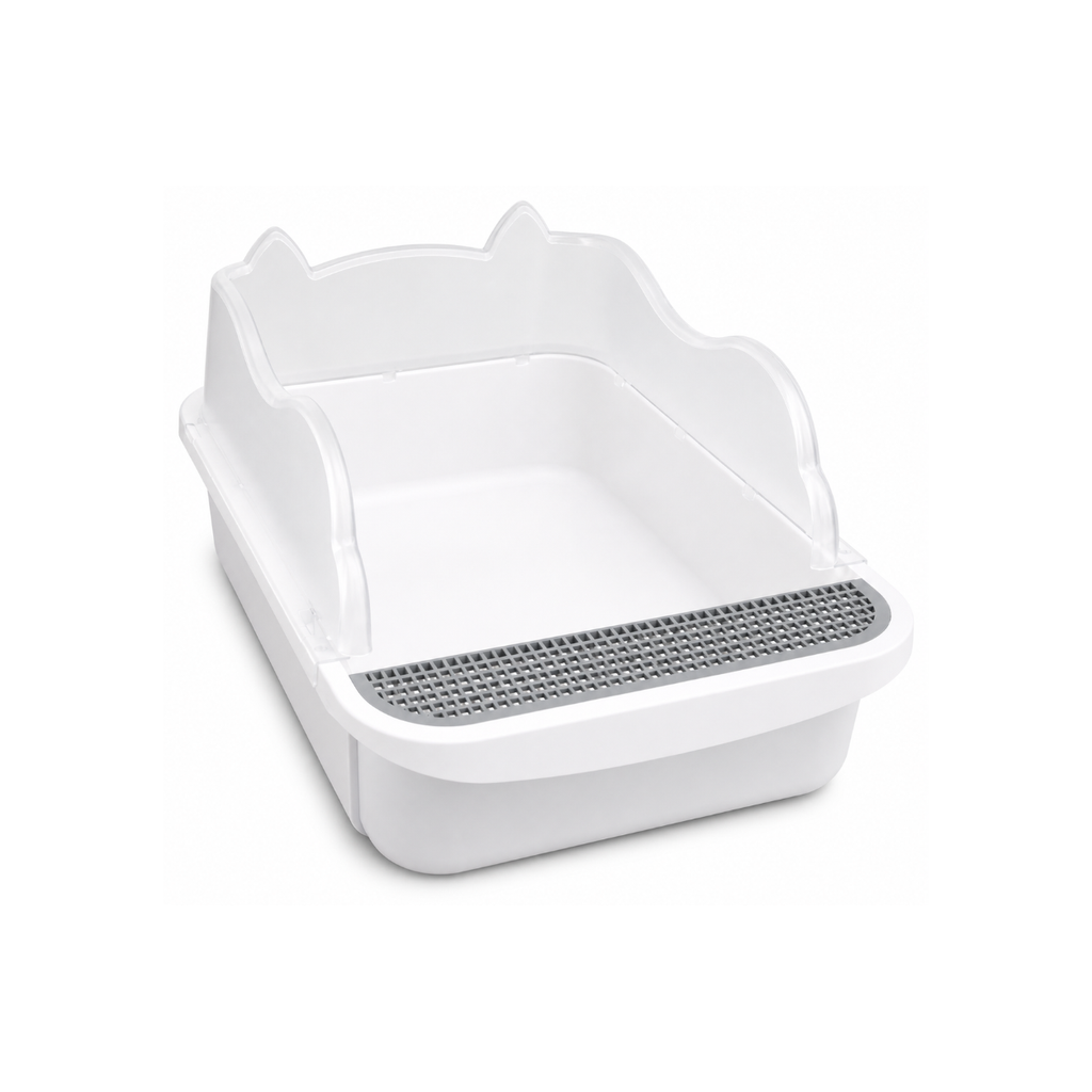 Semi-Enclosed Cat Litter Box