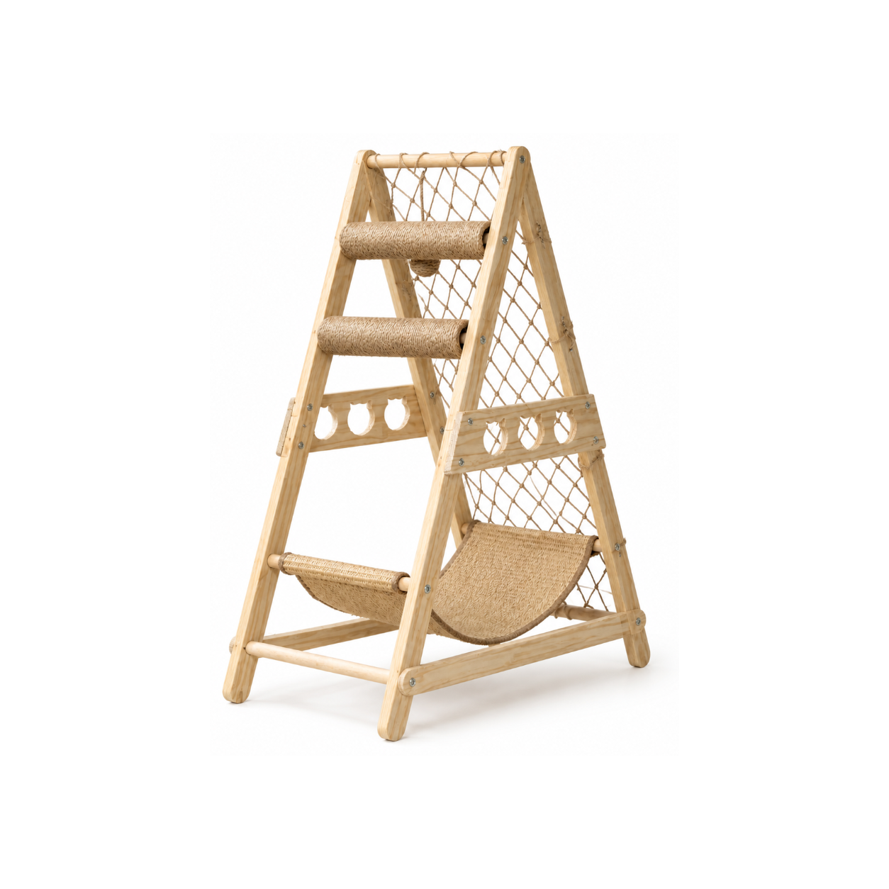 Solid Wood Cat Tree Tower