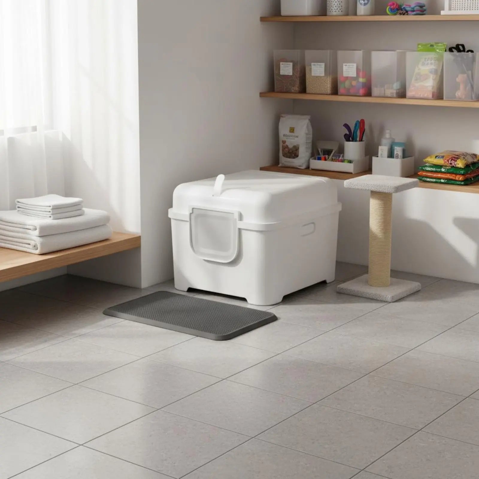 Extra-Large Enclosed Cat Litter Box