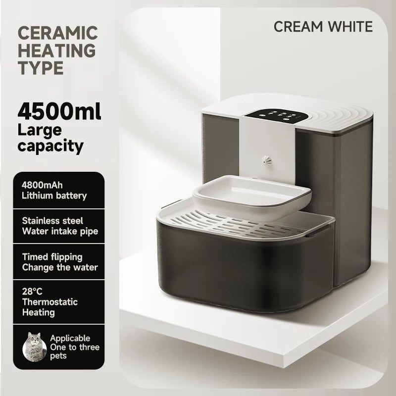 4.5L Wireless Cat Water Fountain