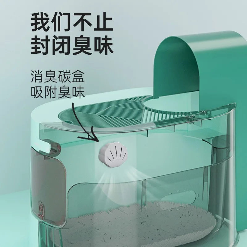 Top-Entry Enclosed Cat Litter Box