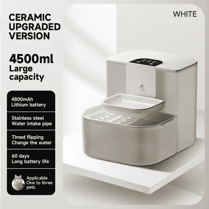 4.5L Wireless Cat Water Fountain