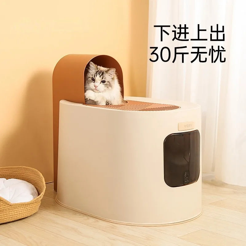 Top-Entry Enclosed Cat Litter Box