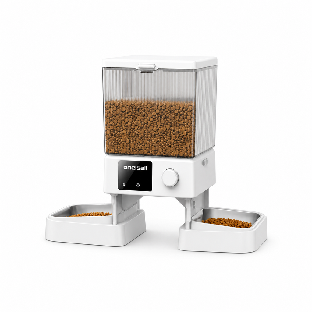 Dual-Bowl Automatic Cat Feeder