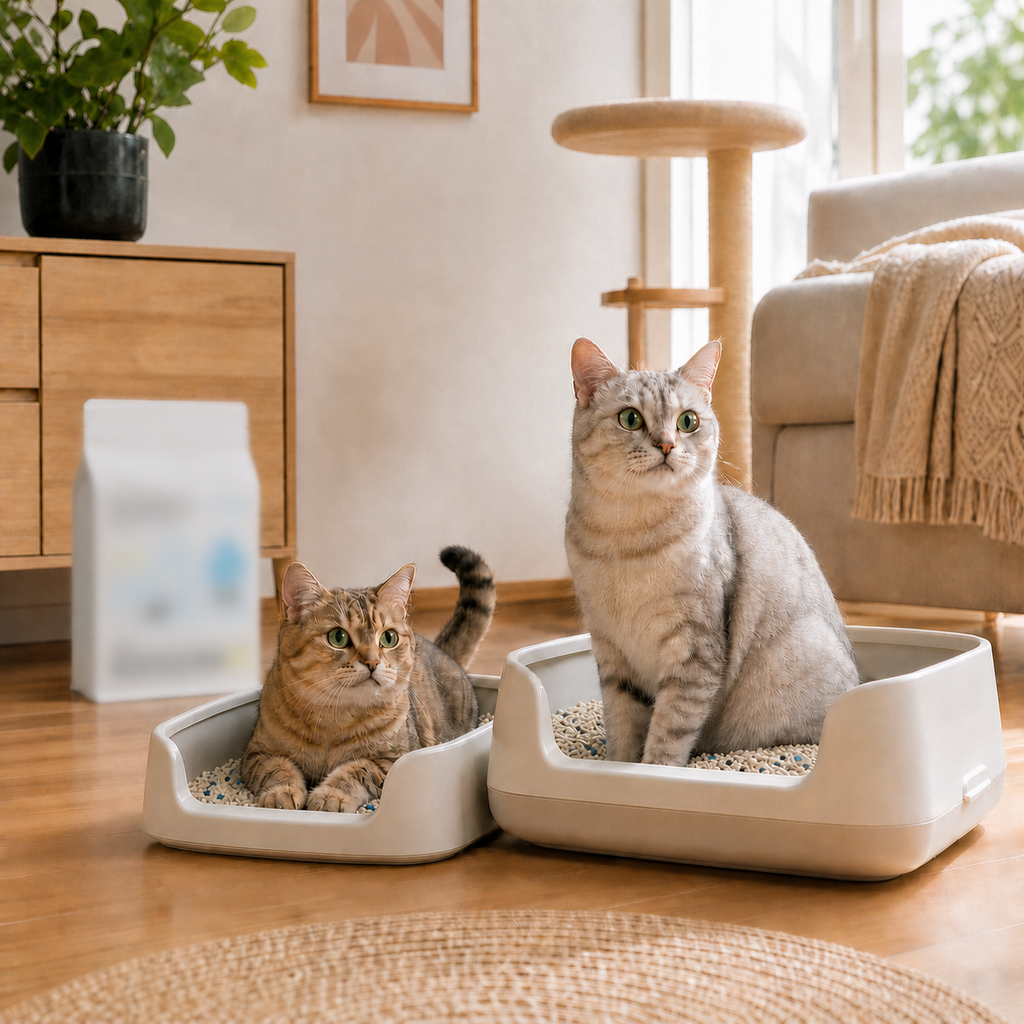 Odor-Control Carbon Crystal Tofu Blend Cat Litter | Odour Control, Fast Clumping & Low Dust | 2.5kg