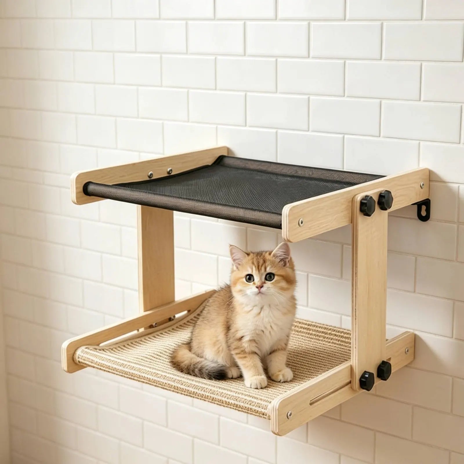 Window-Mounted Cat Perch Bed