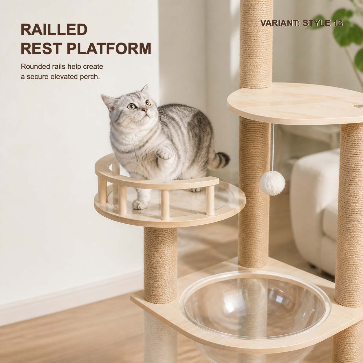 Space Capsule Cat Scratcher Nest
