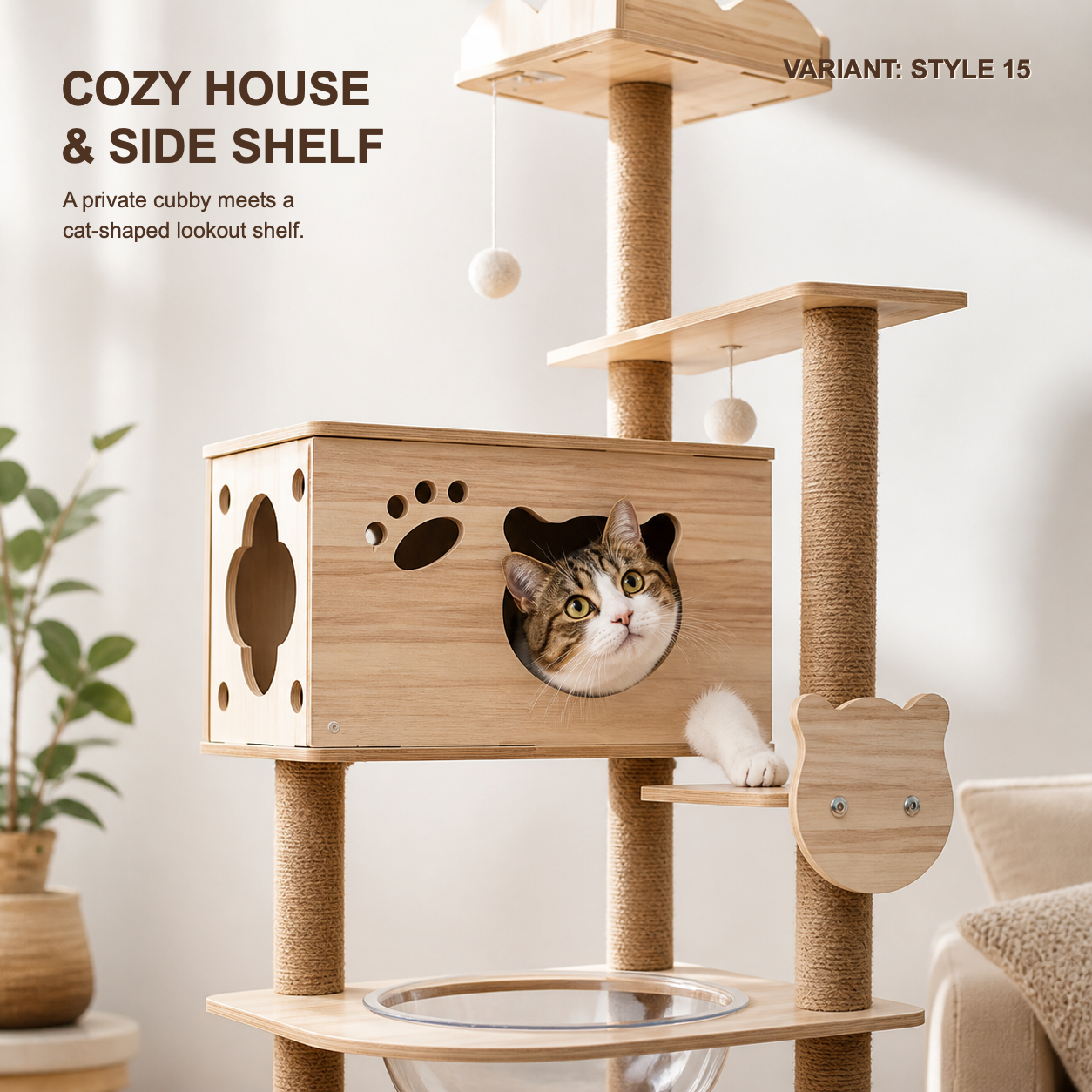 Space Capsule Cat Scratcher Nest