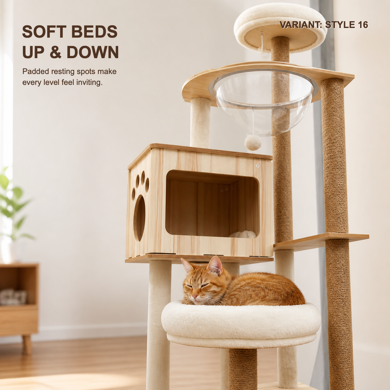 Space Capsule Cat Scratcher Nest
